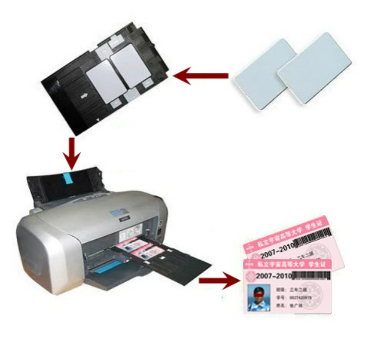 1X PVC ID Card Tray Plastic card Printing Tray for Epson R260 R265 R270 R280 R290 R380 R390 RX680 T50 T60 A50 P50 L800 L801 R330