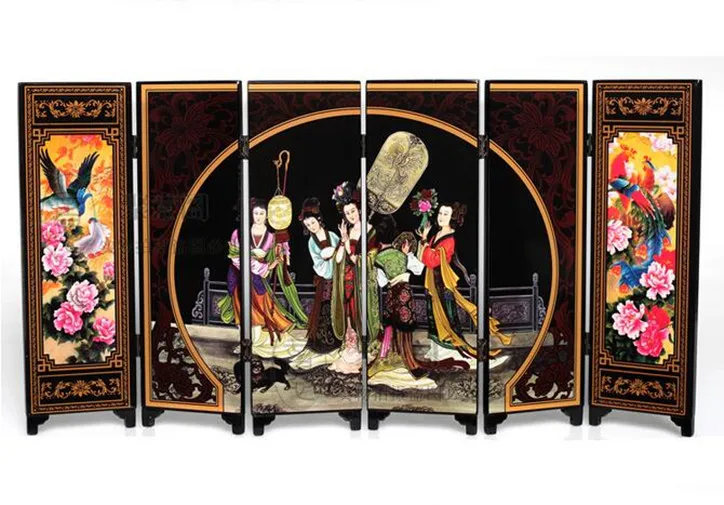 

Beautiful imperial concubine banquet lacquer process small screen with Chinese characteristics