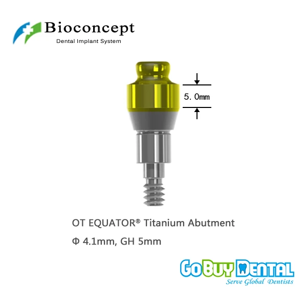 OT EQUATOR Titanium Abutment, D4.1mm, GH 5mm, for Staumann Bone Level RC Implant 134250-1