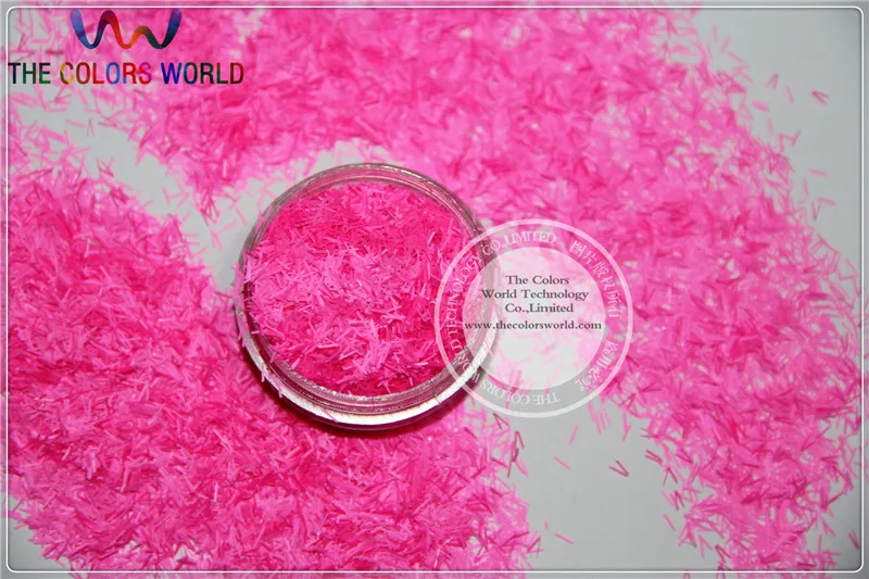 BN-10 Strip short bar shape solvent resistant Neon Shocking  Pink color Glitter for Nail Art  and DIY supplies1pack=50g