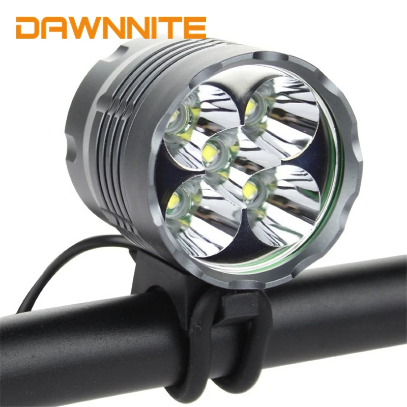 New 5x Cree XM-L T6 Bicycle Light Waterproof Mountain Bike Front Light LED Head Lamp HeadLight 6000 Lumens 3 Mode