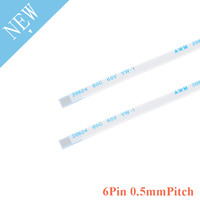 10PCS 6 Pin FPC/FFC Ribbon Flexible Flat Cable 0.5MM Pitch With 6/10/15/20/25/30/40CM Length Reverse Direction Flat Wire Cable