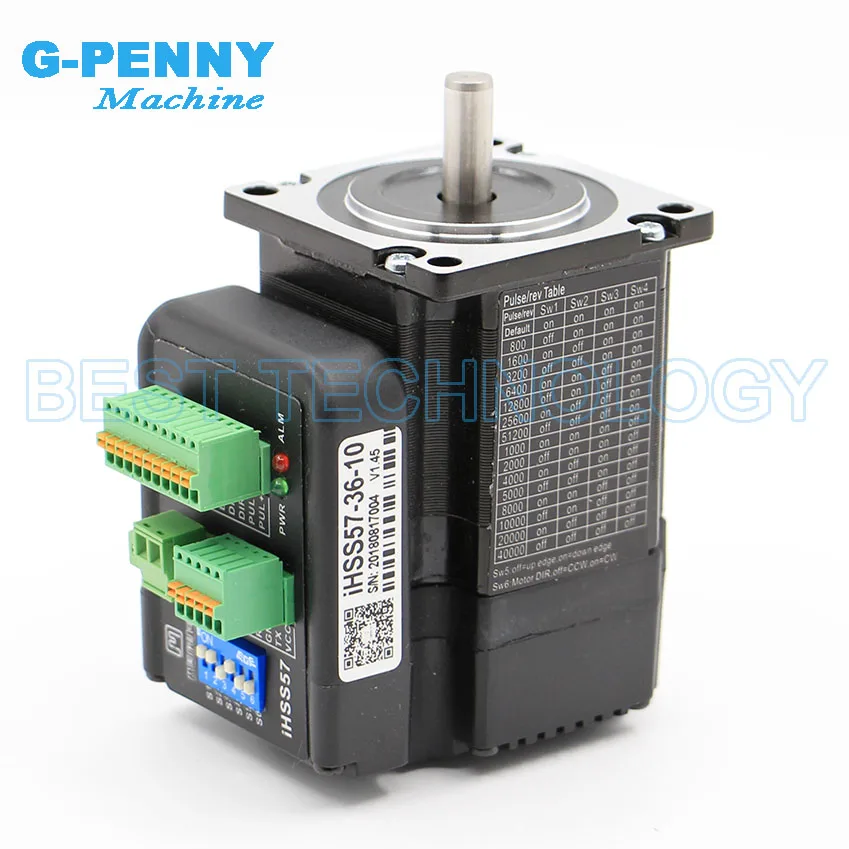 G-PENNY Nema23 1Nm 142Oz-in Integrated Stepper Servo Motor with Driver 57x56mm 4.0A Hybrid Servo Stepper Closed Loop Motor