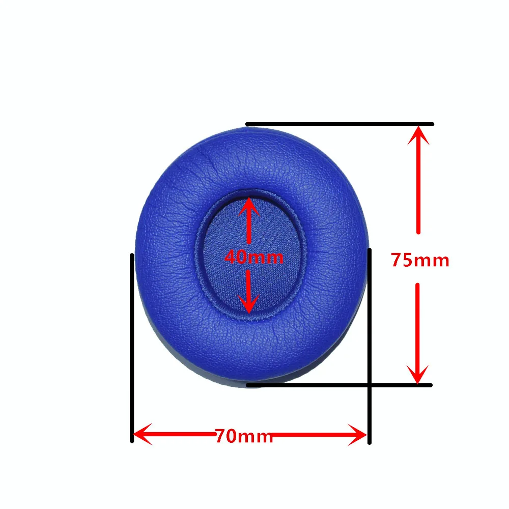 2pcs/pairs Leather Headphone Foam For Beats solo 2.0 3.0 Wireless Version Headset Ear pads Cushion Replacement Covers Accoriess