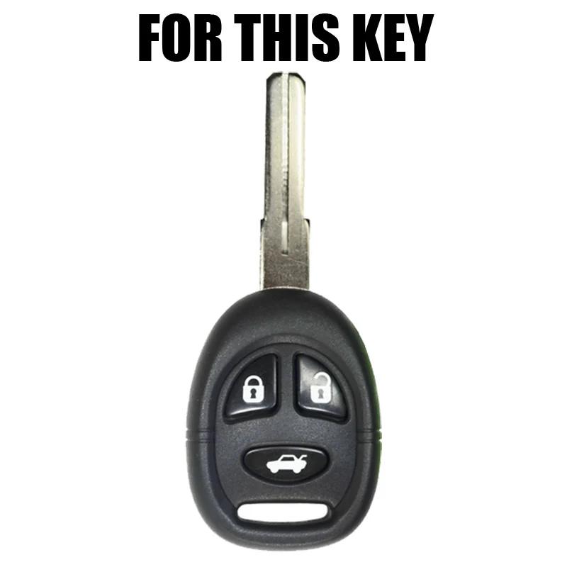 For Saab 9-3 9-5 Silicone Remote Key Case Fob Shell Cover Skin Holder Pocket 3 Button 1999 - 2003