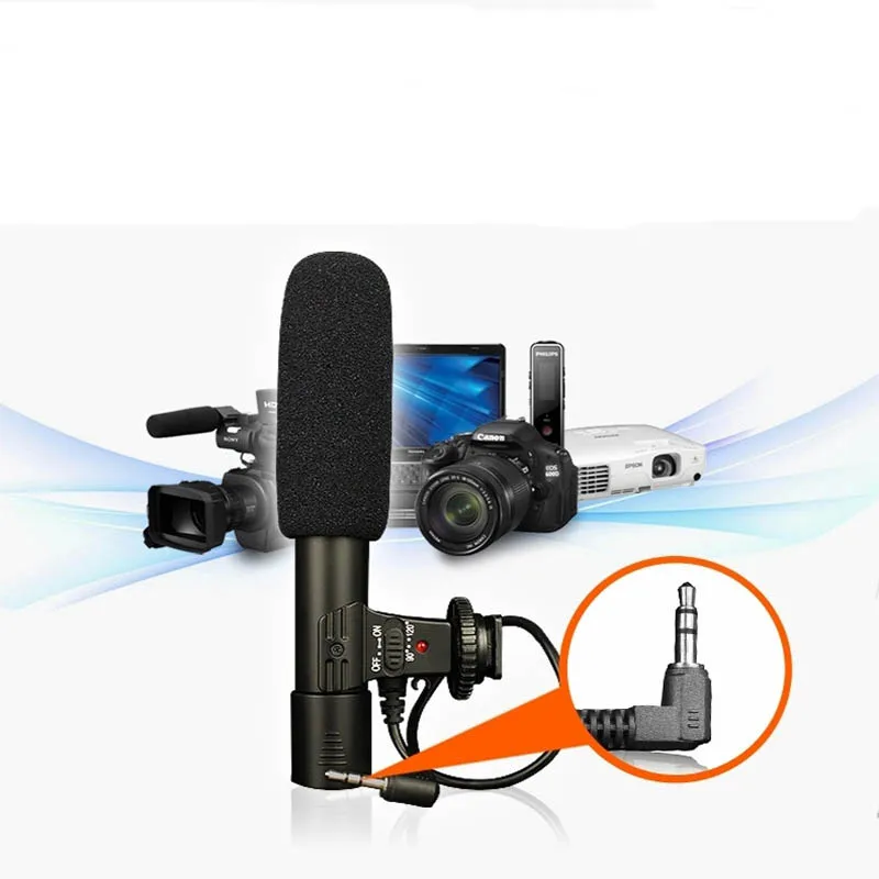 Foleto Mic01 Microfoon Camera Professionele Studio/Stereo 3.5Mm Opname Video Mic Voor Canon Nikon Pentax Digitale Video Dv dslr