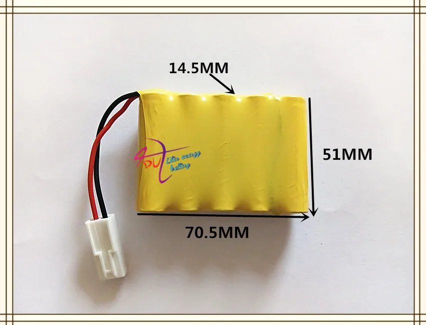 리터 에너지 배터리 Ni-Cd 6V 900mah AA 배터리, 원격 제어 전기 장난감용