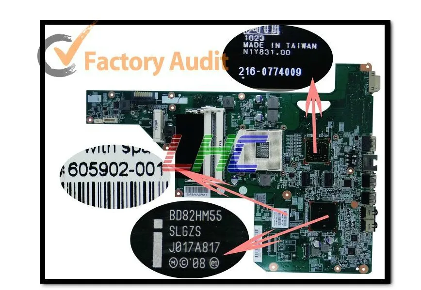 

605902-001 lap G62 I3 I5 I7 connect board full test price difference