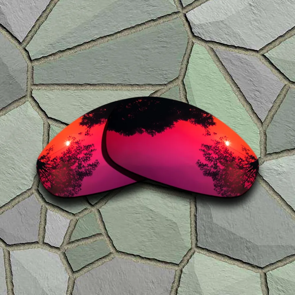 Chrome&Violet Red Sunglasses Polarized Replacement Lenses for Oakley Juliet