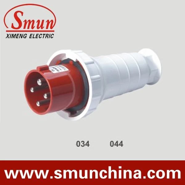 125A 380-415V 3P+E industrial plug 4pins male socket with CE ROHS 1 year warranty