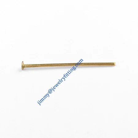 

Jewelry Making findings Raw brass metal Head Pins with flat end Scarf Pins jewellry findings 0.7*20mm shipping free