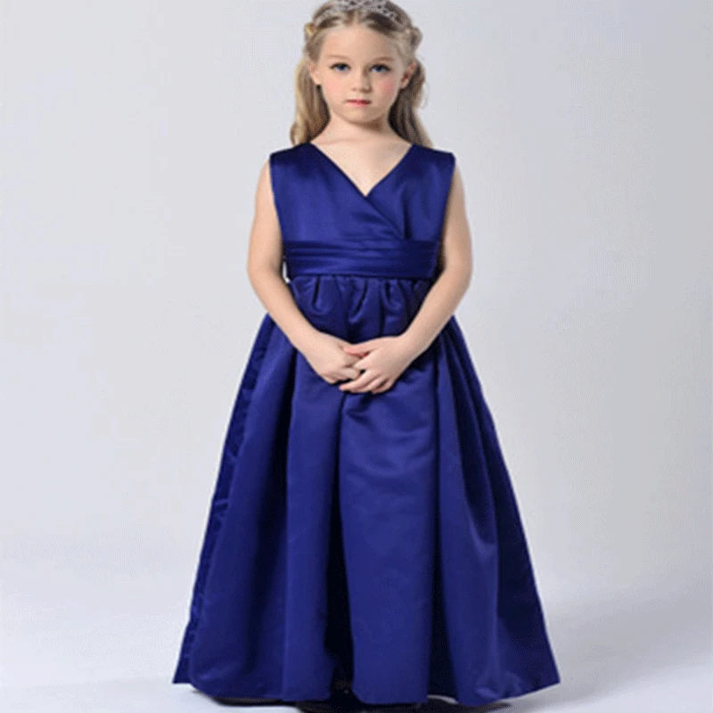 Ragazza Lungo Dalla Principessa Cerimonia Nuziale Bolla Maglia Abiti Flower Girl Dresses