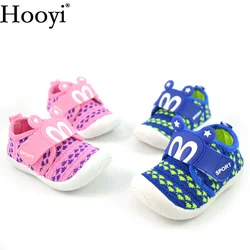 Hooyi-Zapatos Deportivos informales para bebé, mocasines transpirables, con sonido de ruido, color azul y rosa