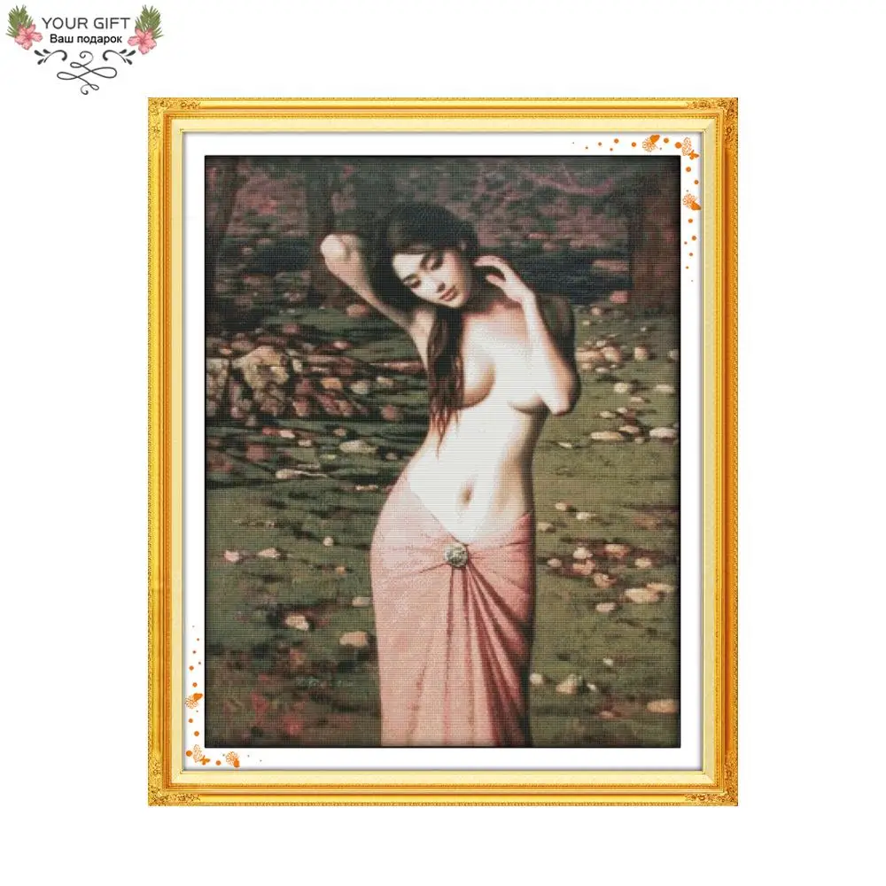 

Joy Sunday Домашний декор со счетом и печатью, игла для ванны, вышивка рукоделие, наборы для вышивки крестом, RA027, 14CT, 11CT