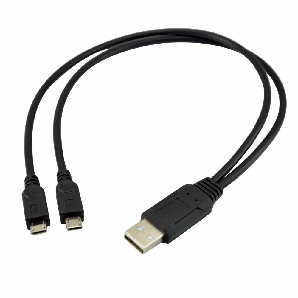 2 قطعة/الوحدة ثنائي مايكرو USB الفاصل تهمة كابل الطاقة يصل إلى اثنين مايكرو أجهزة USB في وقت واحد من واحد USB ميناء