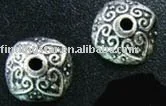 

FREE SHIPPING 450Pcs Tibetan Silver Color heart floral bead caps A895