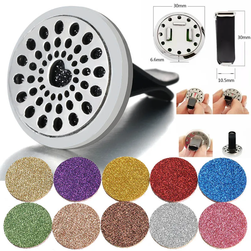 لتقوم بها بنفسك 30 مللي متر زهرة الجنية الفولاذ المقاوم للصدأ سيارة معطّر الهواء العطور زيت طبيعي الناشر المنجد عشوائي إرسال 1 قطعة منصات النفط كهدية #4