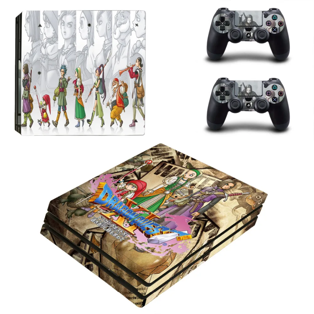 Dragon Quest XI PS4 Pro Skin Sticker Decal For Sony PS4 PlayStation 4 Pro Console and 2 Controllers Skin Stickers Vinyl