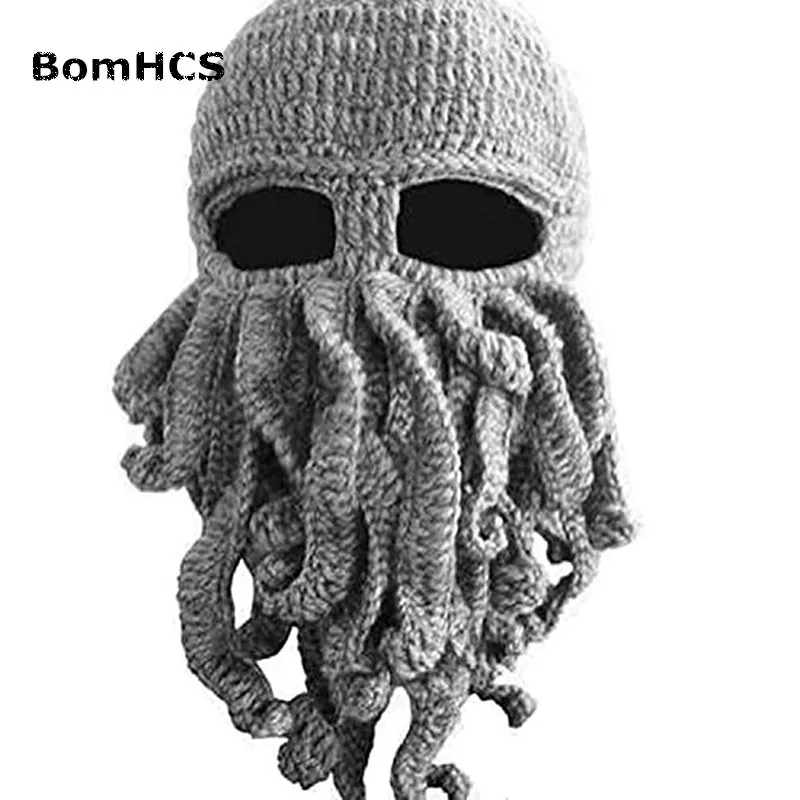 BomHCS Tentacle Octopus Cthulhu Knit Beanie Hat Cap Wind Mask