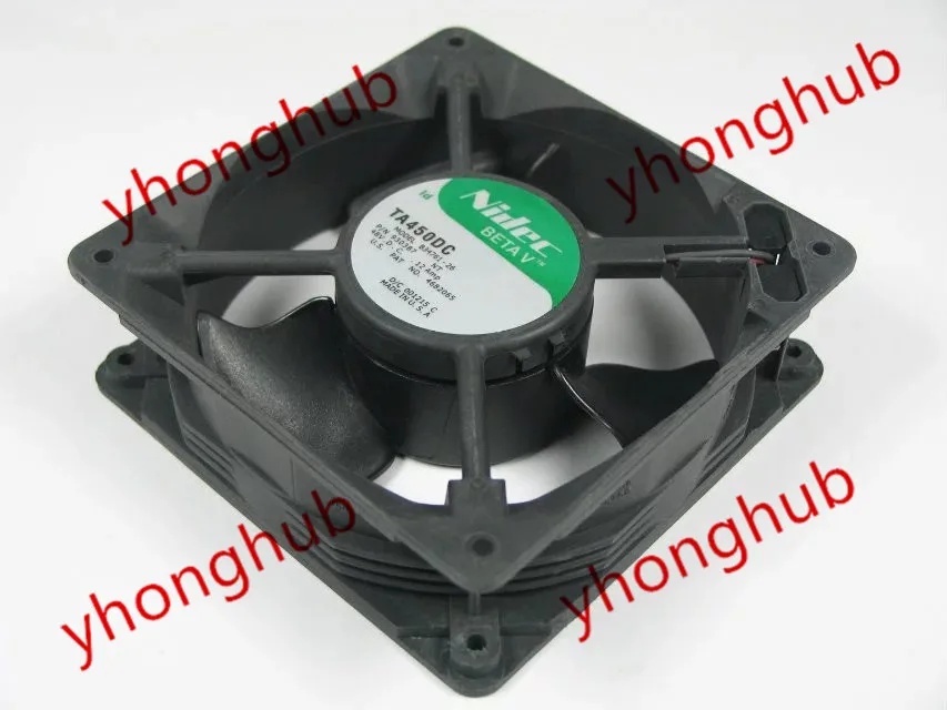 

Nidec TA450DC C34761-26 P/N 930387 DC 48V 0.12AMP 120x120x38mm Server Cooling Fan