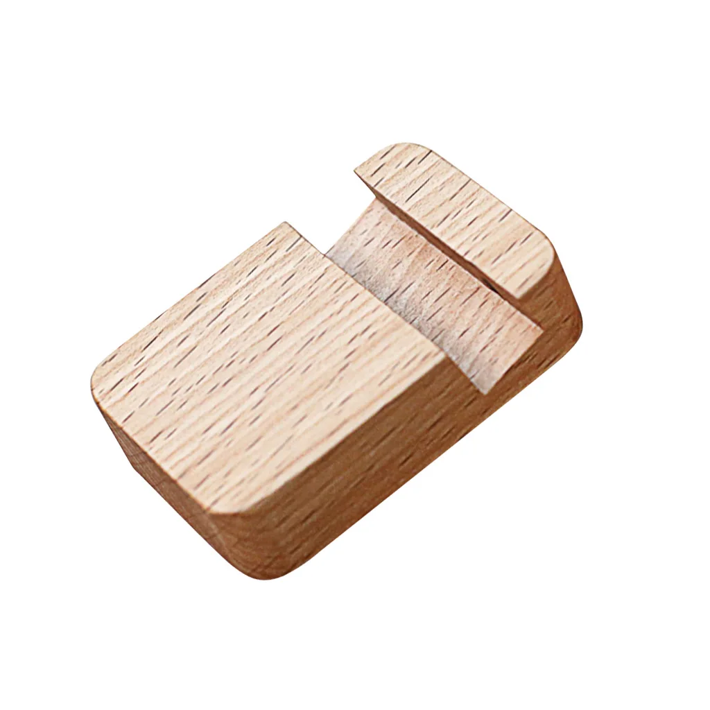 Universal Solid Wood Cell Phone Desk Stand Holder for Mobile Phone Tablet PC E-reader, .2x5.8x1.5cm