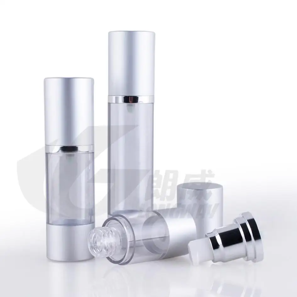 

50pcs/lot gold and silver 15ml 30ml 50ml airless bottle vacuum aluminum pump bottles lotion bottle used for Cosmetic Containe