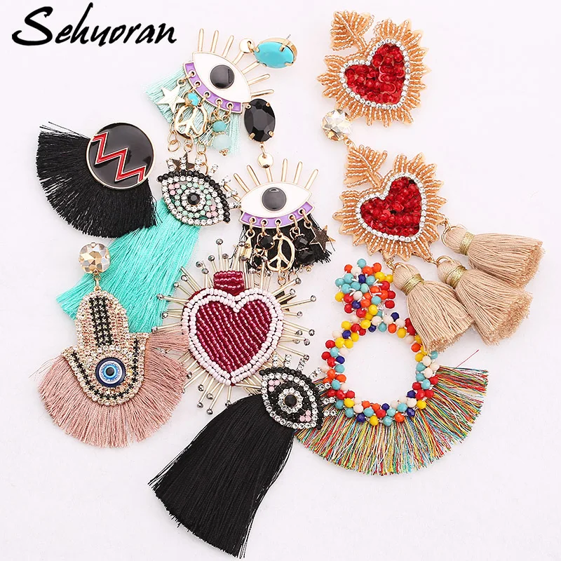 Oorbellen Tassel Earrings For WomenFemale Statement Earrings Fashion Jewelry Women Long Vintage Bohemian Drop Earrings Gifts EAR