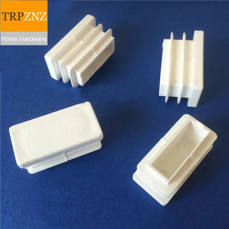 15*30mm,white Square tube plug, plastic plug,Non-slip, Table chair  stool foot pad, Furniture foot support pipe inner plug