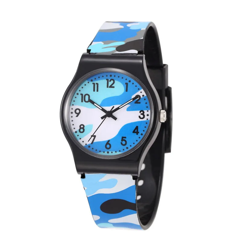 Camouflage Kids Watches Colorful Digital PVC Strap Waterproof For Boys Girls Creative Fashion Birthday Children's Clock Gift