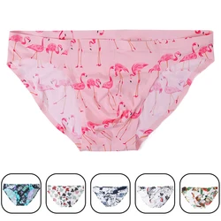 Men's Underpants Ultra-thin Ice Silk Underwear Men Sexy Briefs Printing Breathable Shorts Cueca Comfortable Panties Undies