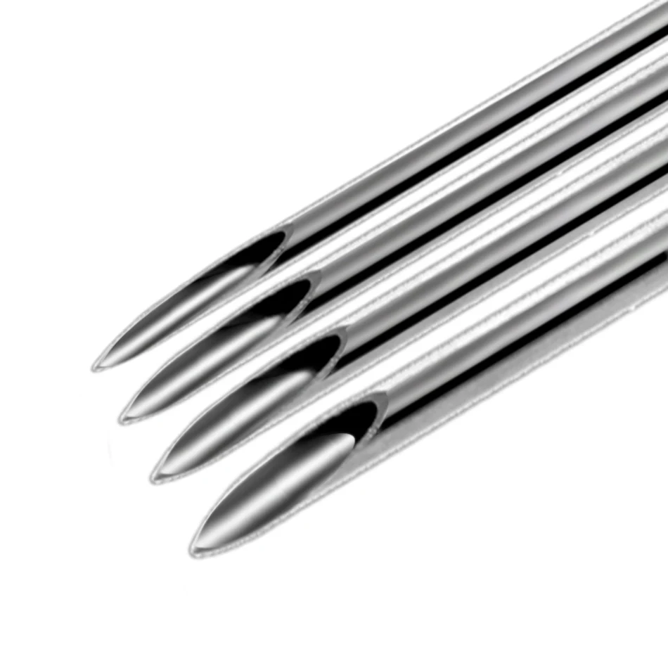 10Pcs/lot Surgical Steel Tri-Beveled Medical Needles Sterilized Body Piercing Needle Sterile 14G16G18G20G Supply Body Jewelry