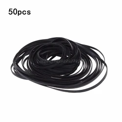 50PCS Universal Mix Cassette Tape Machine Belts Assorted Common Flat Rubber Belt for Recorders DVD Grocery My06 19