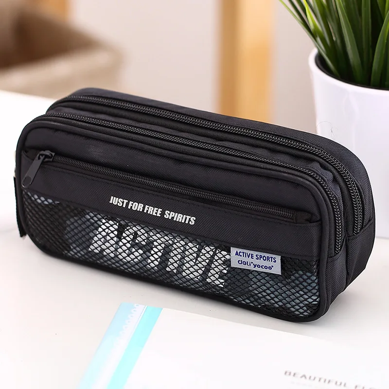 New High Quality Big Pen Curtain Multifunctional Boys Pencil Case Super Large Capacity Stationery Bags Box School Supplies