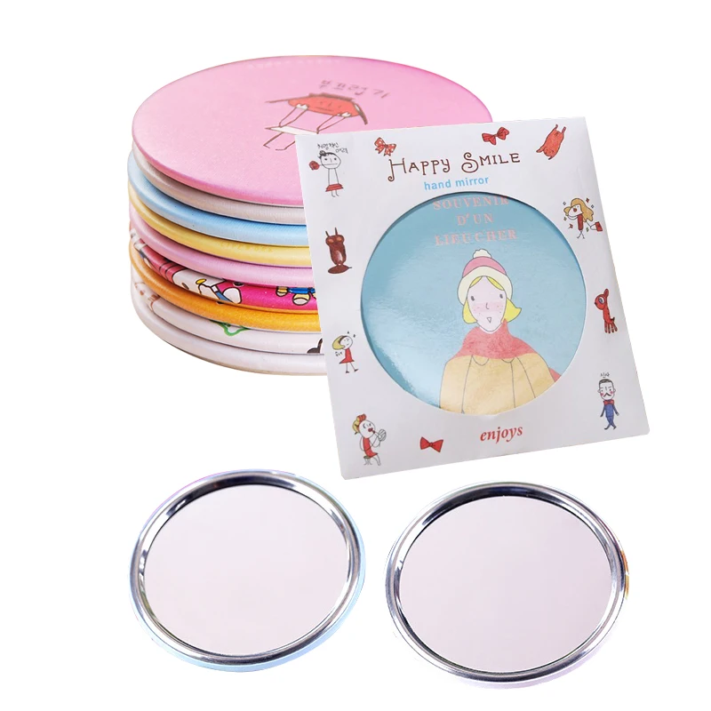 Promotion Sale Products Round Mini Gift Cosmetic Makeup Mirror Clear 7CM Cute Makeup Portable Pocket Mirror Free Shipping