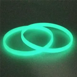 1PC 5mm Glow In Dark Silicone Wristband Unisex Cuff Candy Color Neon  Fluorescent Luminous Rubber Bracelets&Bangles SH279