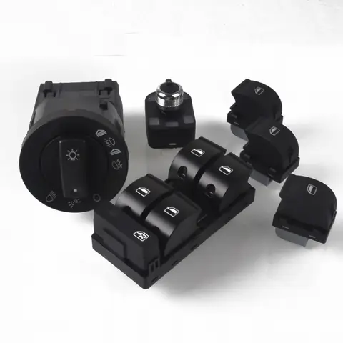 Joli de panneau de fenêtre électrique, interrupteur de rétroviseur, bouton d'alimentation principal, lumière de sauna, Audi A4 Gods, B7, RS4, RosemExbones