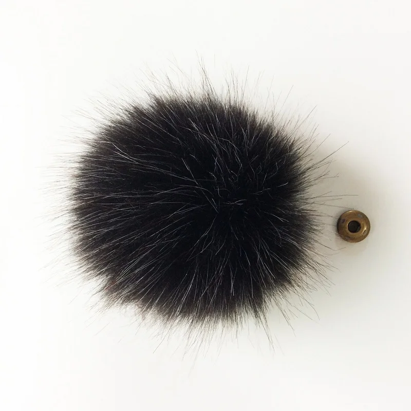 Pompom For Hat Pompom With Snap Button Faux Fur Pompom Hat Accessories