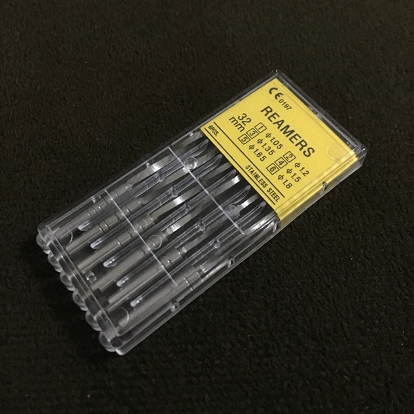 6pcs/pack Dental Reamers drill for self-tapping screw Post thread root canal nail pile 32mm