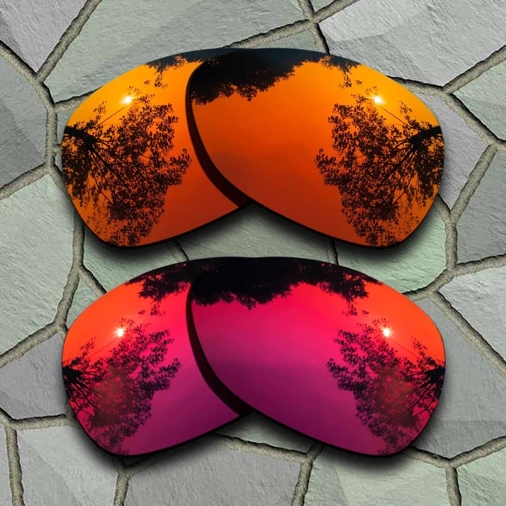 Red Orange&Violet Red Sunglasses Polarized Replacement Lenses for Oakley Crosshair 2012