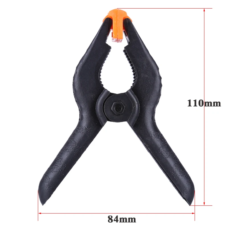 4pcs/lot 4inch Plastic Clip Fixture Fastening Clamps For Woodworking Tools Spring Clip Photo Studio Clamp Grampo