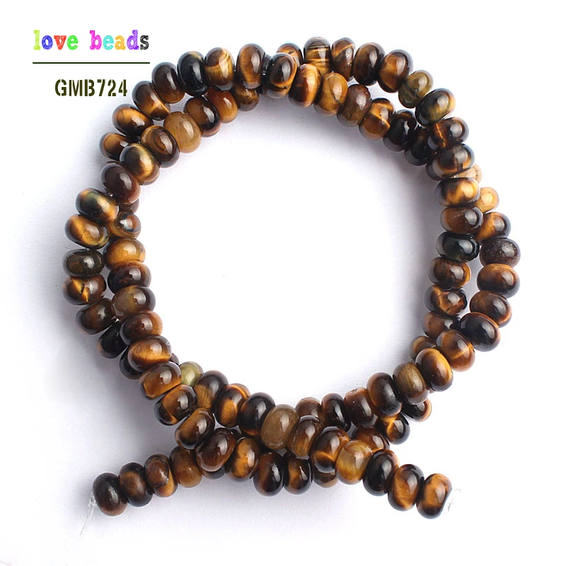 Natural Stone Beads Yellow Tiger Eye Stone Rondelle Beads For Jewelry Making 15.5inches 6/8/10mm Spacer Beads Making Bracelet