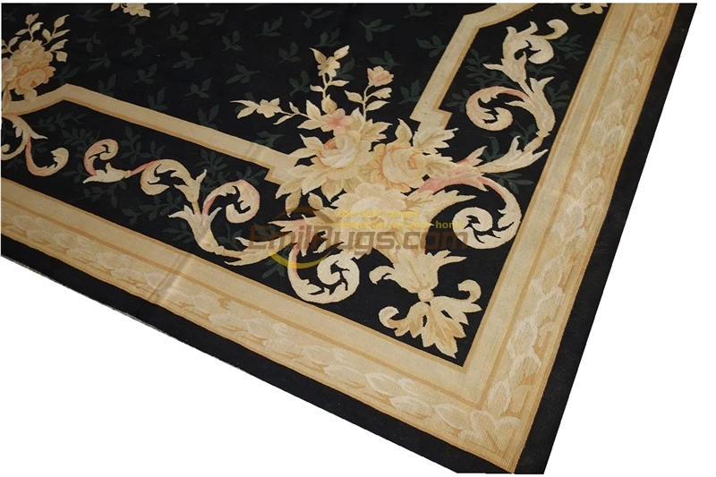 Carpet Handmade Carpets For Living Room Pattern Square Rug Aubusson Carpet Natural Sheep Wool