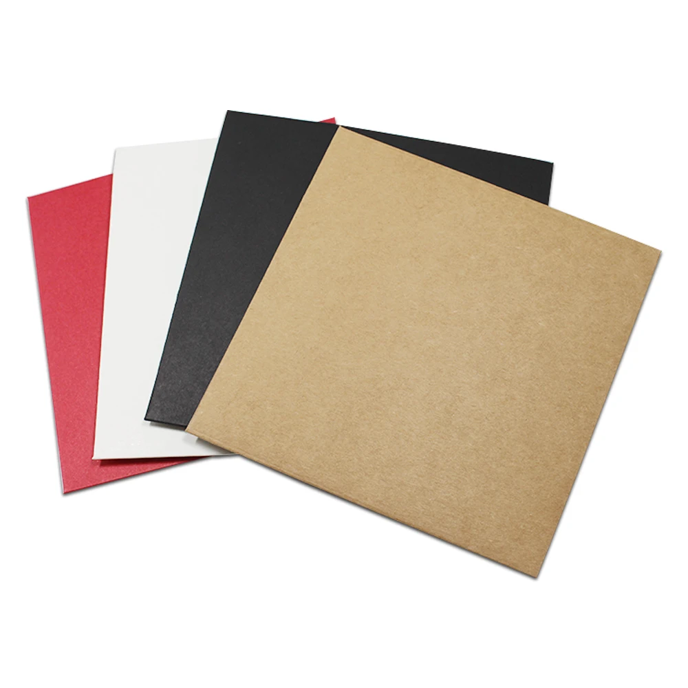 12.5*12.5cm High Quality Disc CD Sleeve 250gsm Thick Kraft CD DVD Paper Bag Cover Wedding Party CD Packaging Envelope Pack Boxes