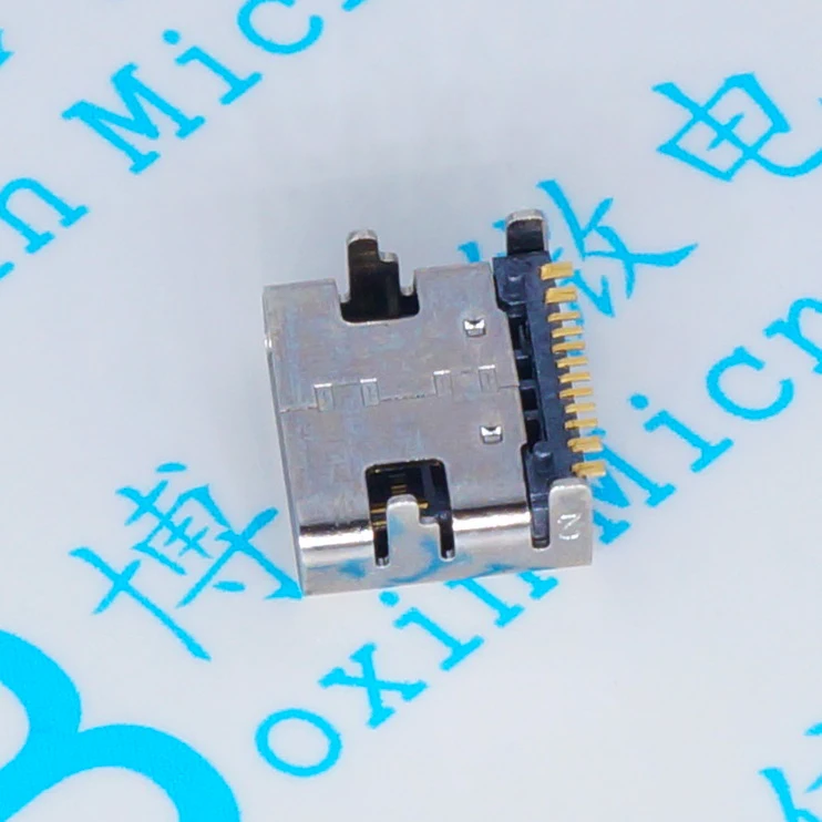 100pcs Micro USB-3.1 SMD 16Pin type-c Connector female socket DIP4 Hd transmission interface for Smartphones end Charging plug