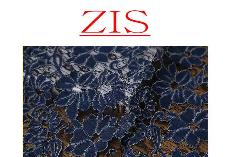 high quality 1yard /lot Fashion quality cotton denim flowers fabric two colors for dress DIY accessories X03685