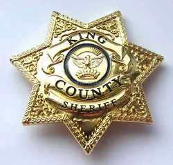 US The Walking Dead King Country Sheriff Prop Grimes Badge Metal Badge