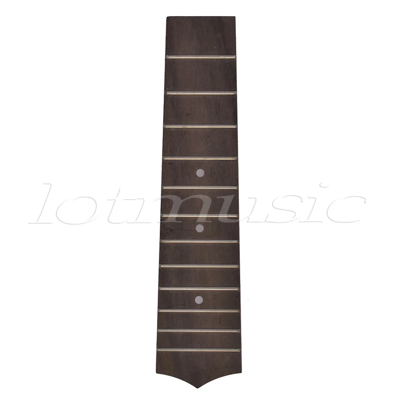 Fretted Fretboard Fingerboard for 21 Inch Soprano Ukulele Hawaii Guitar Parts Replacement 12 Fret Rosewood