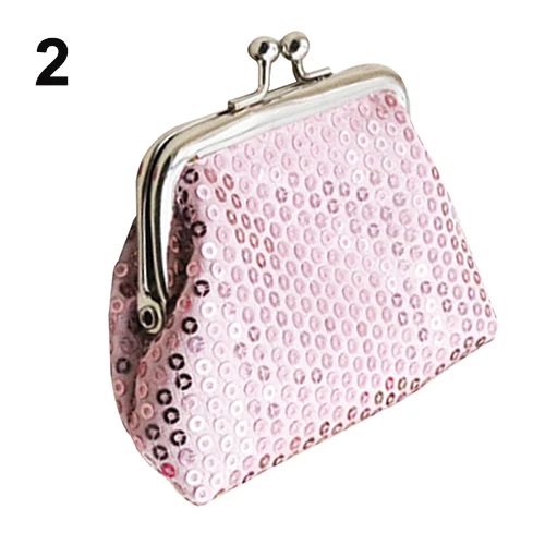 Women's Sequins Card Coin Purses Luxury Handbags Women Designer Bling-Bling Clutch Glittery Handy Buckle Mini Wallet 6O48