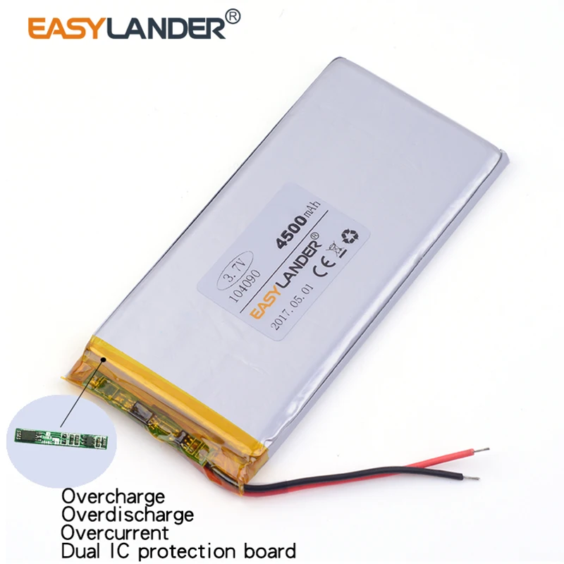 104090 4500mAh 3.7V akumulator litowo-jonowy polimerowy do tabletu MID IPAQ Power bank DIY