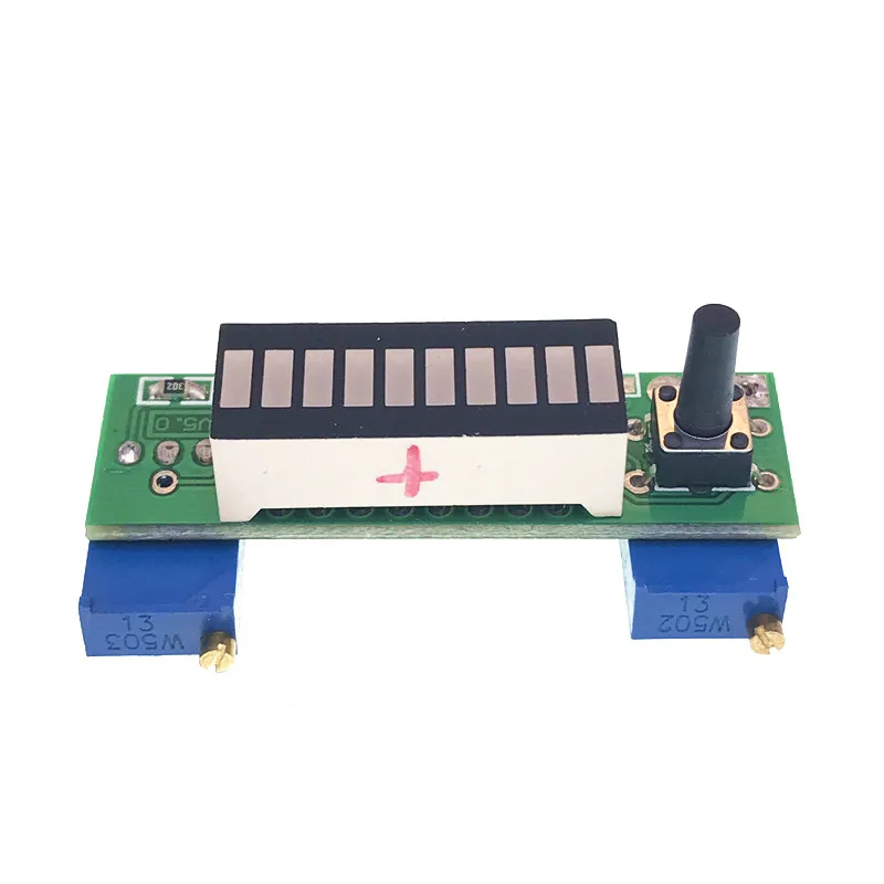 Indicateur de capacité de batterie au lithium bleu, 10 segments, 3.7V, 12V, testeur de niveau de puissance technique, affichage LED, kits de